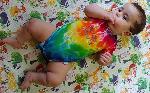 Rainbow Tie-Dyed Baby Seva Onesie